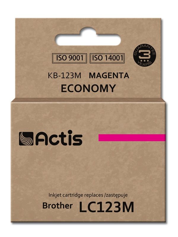 Actis KB-123M Ink (Brother LC123M/LC121M Replacement, Standard, 10ml, Red)