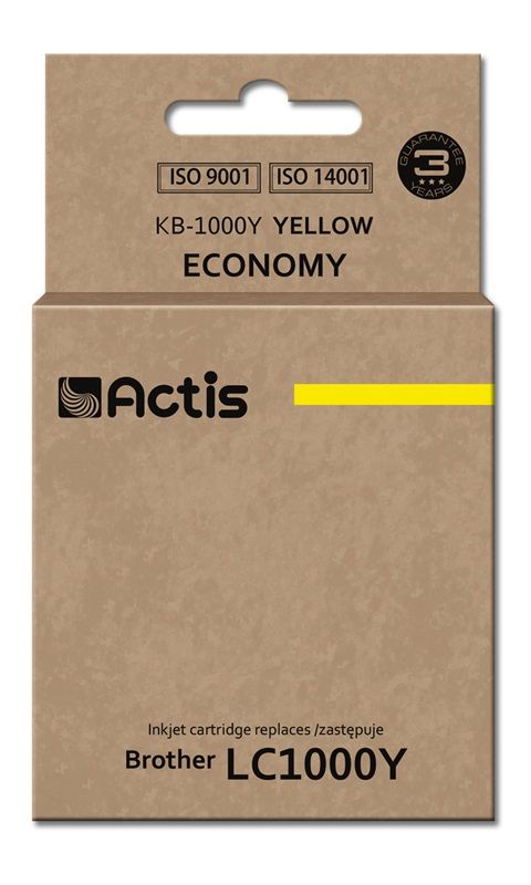 Actis Standard Ink Cartridge KB-1000Y (Brother LC1000Y/LC970Y Replacement)