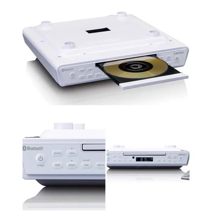 Lenco KCR-150 FM Radio Alarm Clock - Bluetooth, CD Player
