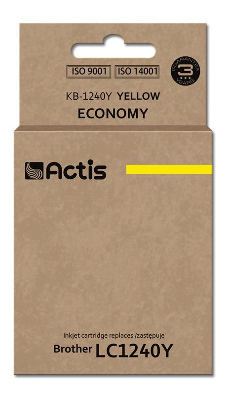 Actis Yellow Ink Cartridge KB-1240Y (Brother LC1240Y/LC1220Y Alternative)