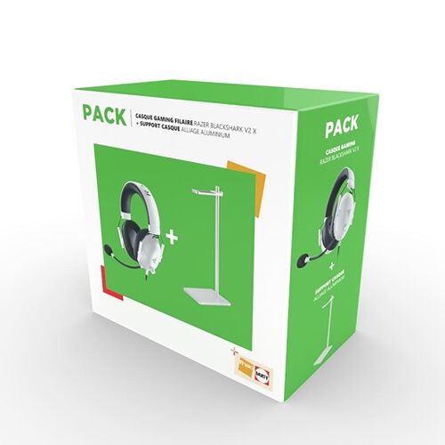 Razer Blackshark V2 X White - Wired Esports Headset with Cardioid Microphone and Aluminum Stand
