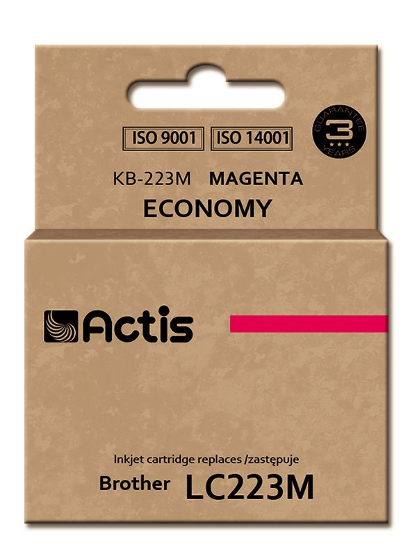 Actis Red Ink Cartridge (Replacement for Brother LC223M, Standard 10ml)