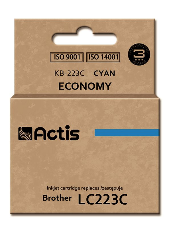 Actis KB-223C Ink (Brother LC223C Replacement, Standard, 10ml, Blue)