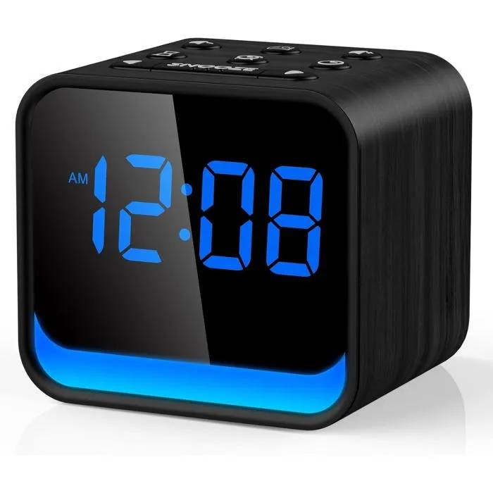 Reloj despertador FM UNDERSCORE con Sonos Naturales, LED Ajustable y Luz de Noche Multicolor - Despertar Suave y Progresivo