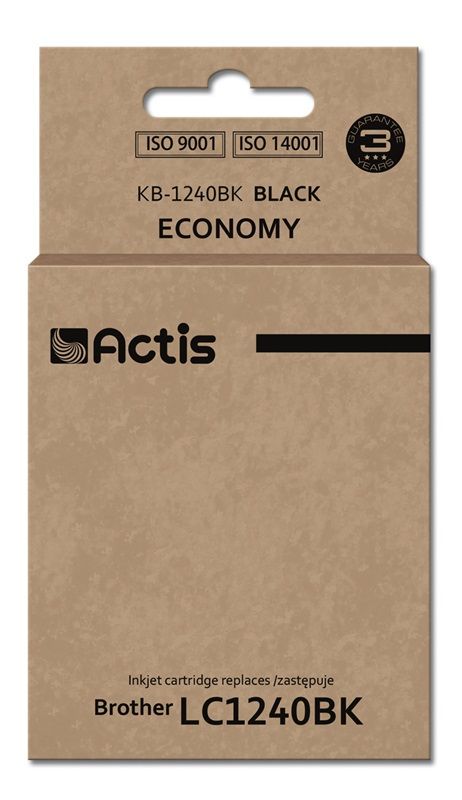 Cartucho de tinta negra Actis KB-1240Bk (reemplazo de Brother LC1240BK/LC1220BK)