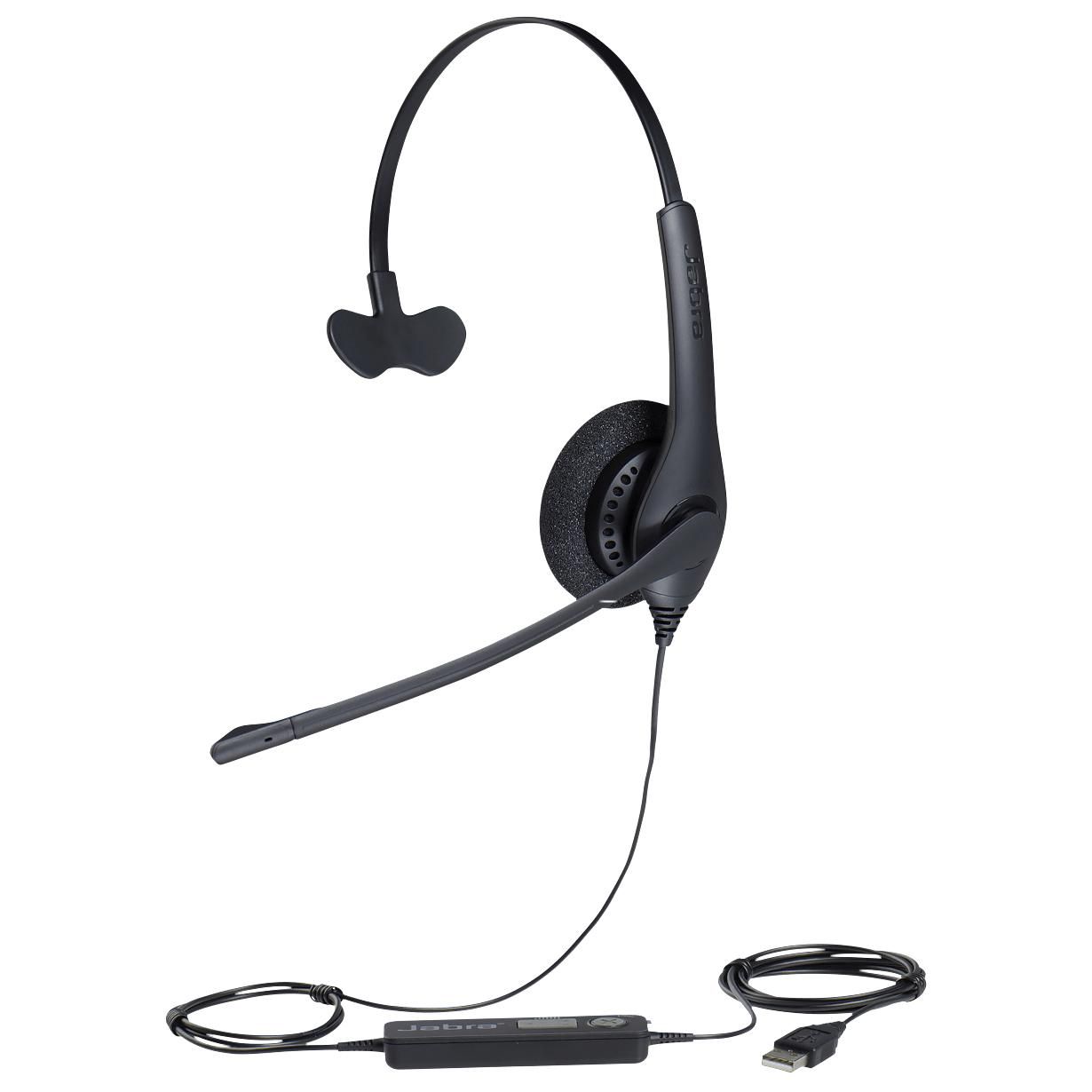 Jabra Biz 1500 Headset with Corded Arc Design for Office/Call Centers, Bluetooth, Black