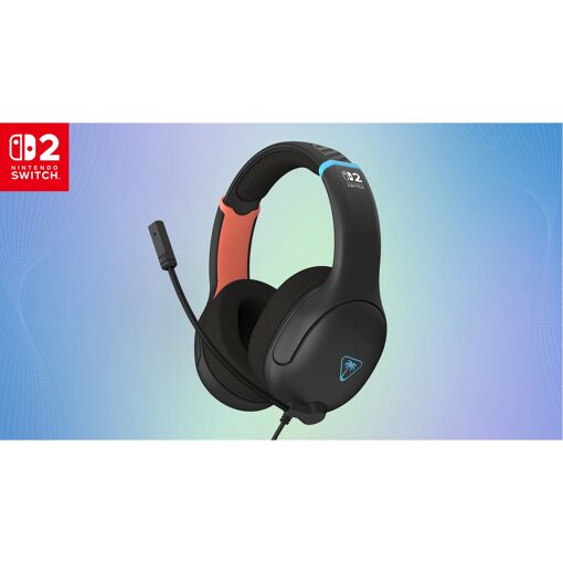 Casque de jeu filaire Turtle Beach Airlite Fit Noir Anthracite (Licence officielle Nintendo pour Nintendo Switch 2, Nintendo Switch Lite et Nintendo Switch OLED)