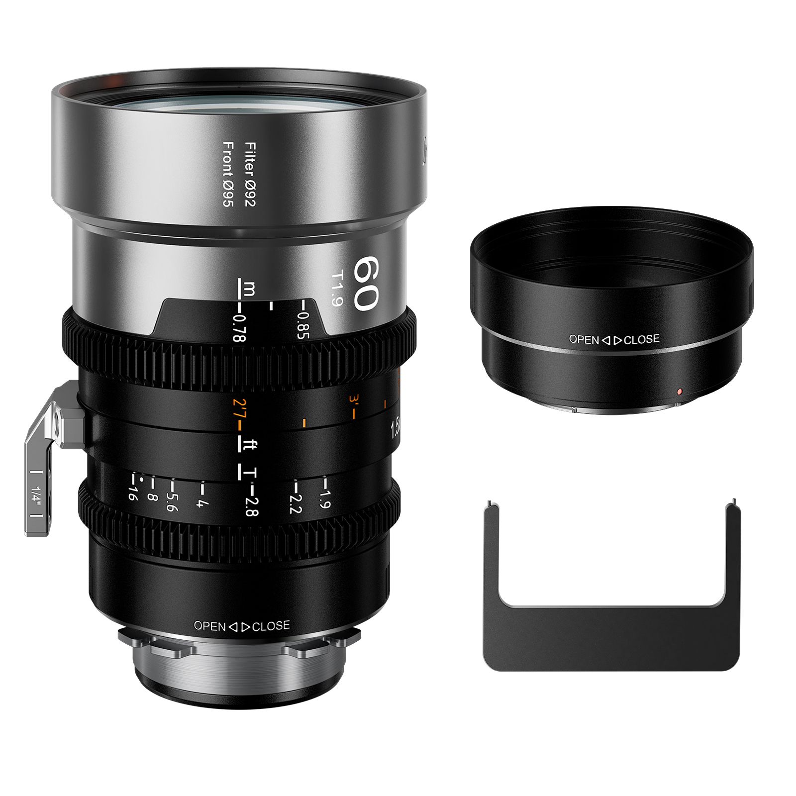 Sirui IronStar 60mm Anamorphic Lens T1.9 1.5X Full Frame with Native PL Mount and Interchangeable EF Mount (Neutral Flare Effect)