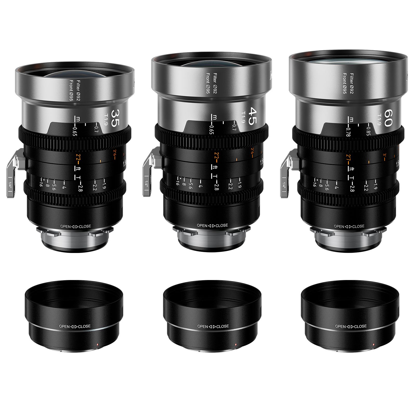 Sirui IronStar T1.9 1.5X Anamorphic Lens Set, Full Frame, Manual Focus, Native PL Mount with EF Interchangeable Mount (Neutral Flare Effect)