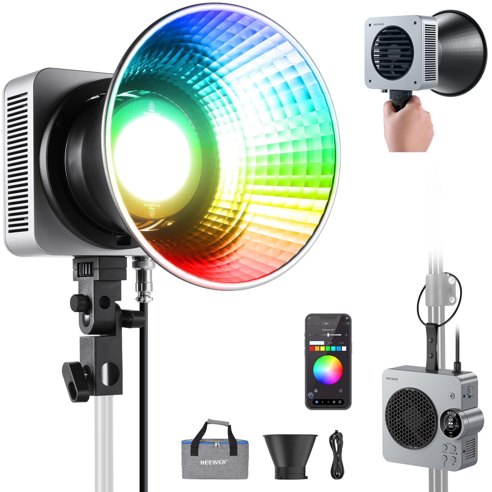 Neewer HS200C Portable RGB LED Video Light