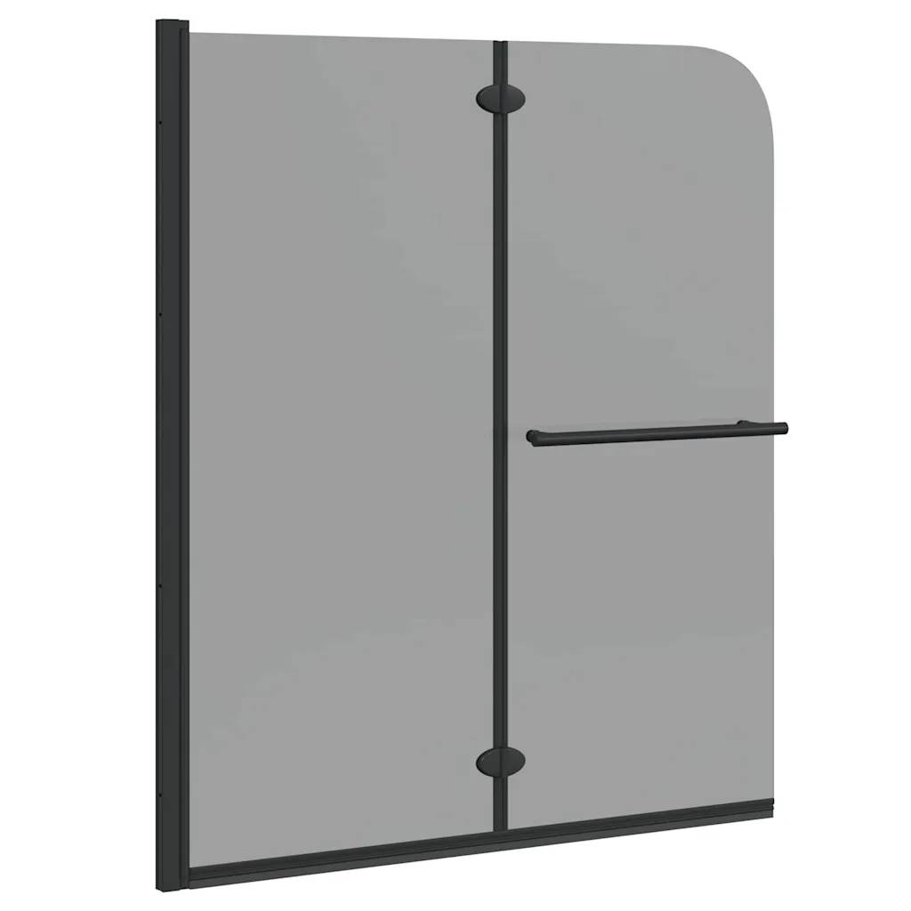 VidaXL Shower Enclosure, Black, 95 x 140 cm, ESG Glass and Aluminium