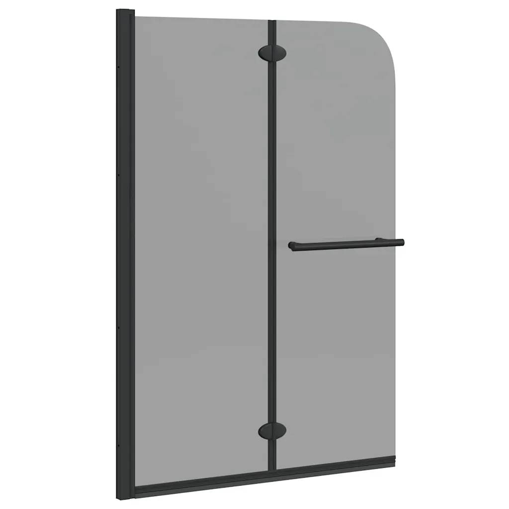 VidaXL Shower Enclosure, Black, 47x55 in, ESG Glass & Aluminum