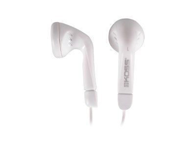 Koss KE5 Earbuds - Wired Headphones with 3.5mm Jack - White