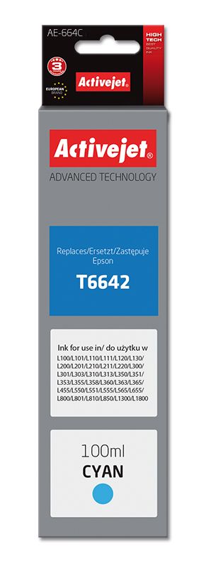 Activejet AE-664C Ink Bottle for Epson Printers