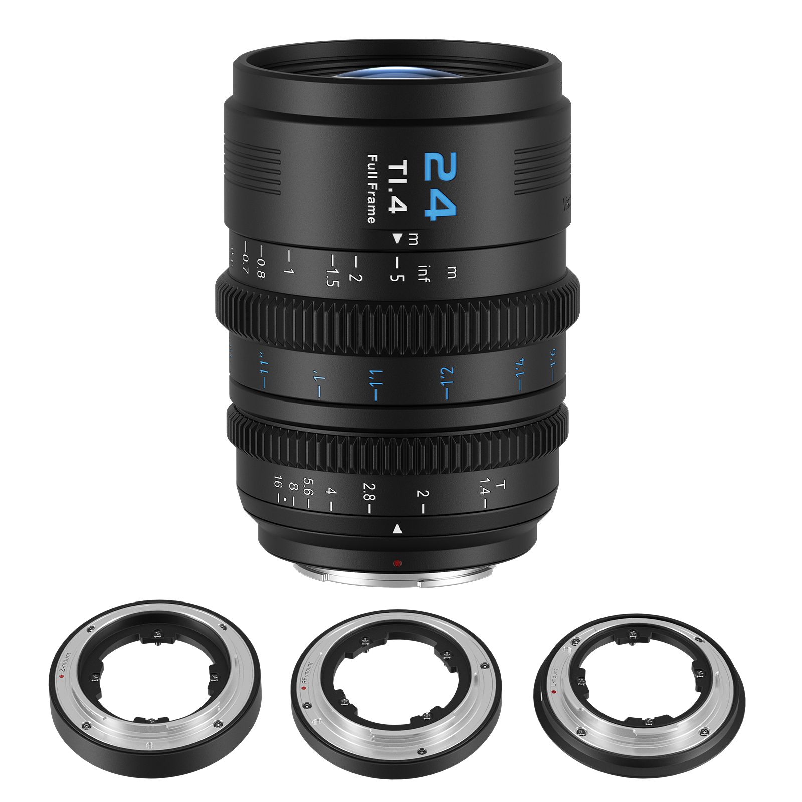 Sirui VP-1 Vision Prime 24mm T1.4 Full Frame Cinema Lens, Manual Focus, RF/Z/L Mounts Interchangeable (Black)