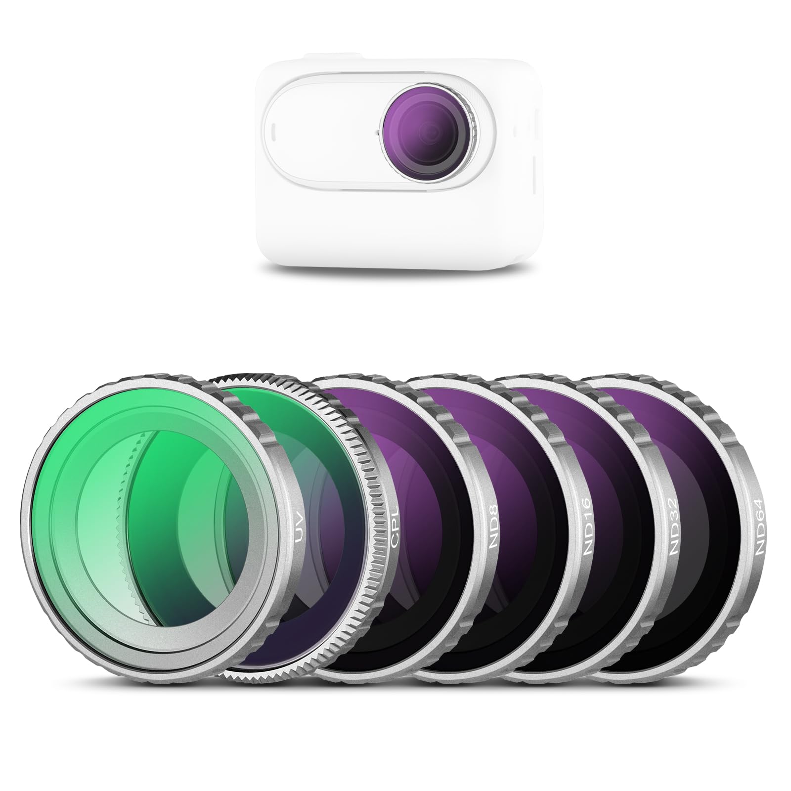 Neewer ND Filter Kit for Insta360 GO 3S - UV+CPL+ND8+ND16+ND32+ND64