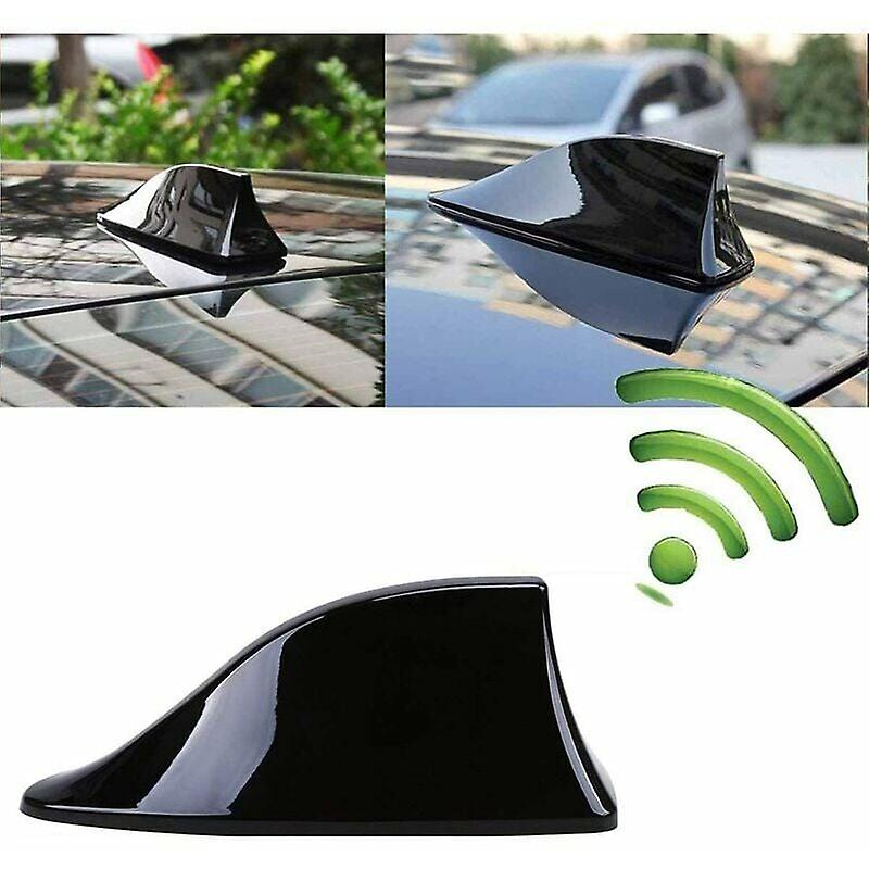 Zhouweishop Shark Fin FM Radio Antenna with Waterproof Adhesive Base (Black)