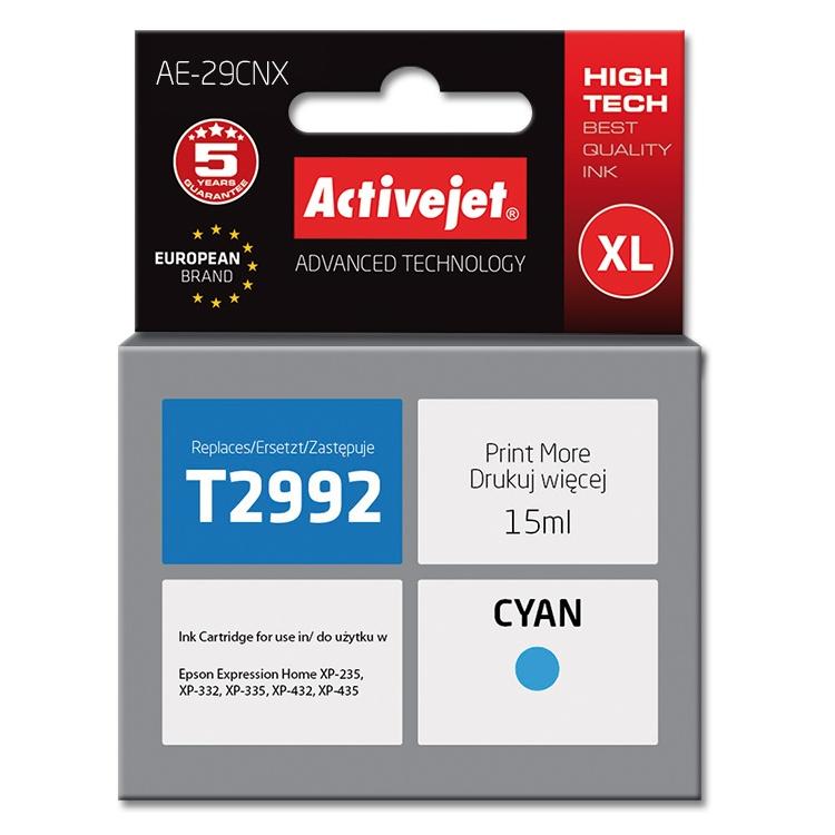 Activejet AE-29CNX Ink (Epson 29XL T2992 Replacement; Supreme; 15ml; Blue)