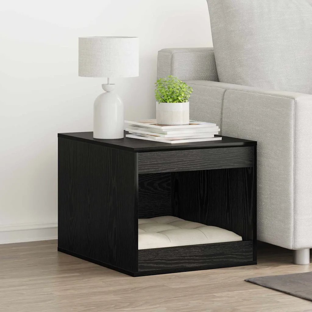 VIDAXL Cat Litter Box Enclosure, Black Cherry Wood
