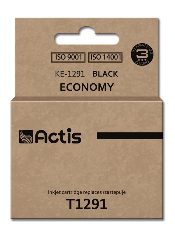 Actis Black Ink Cartridge (Replacement for Epson T1291 Standard 18ml)