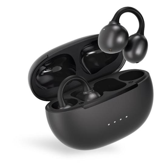 BIGBEN Connected AirClip - Wireless Earbuds with Microphone - Open Ear Design - Bluetooth - Titanium