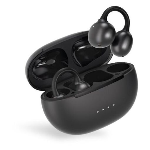 BIGBEN Conectado AirClip - Auriculares inalámbricos con micrófono - Diseño de oreja libre - Bluetooth - Titanio