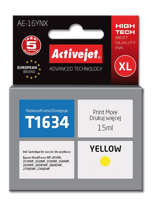 Activejet Magenta Ink AE-16MNX for Epson Printers, Replacement for Epson 16XL T1633