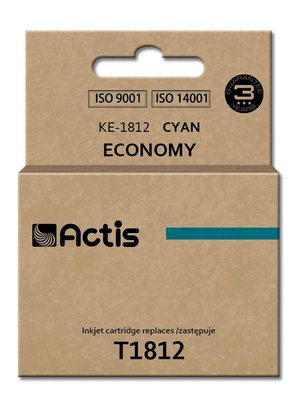 Actis Ink Cartridge KE-1812 (Epson T1812 Replacement, Standard, 15ml, Blue)