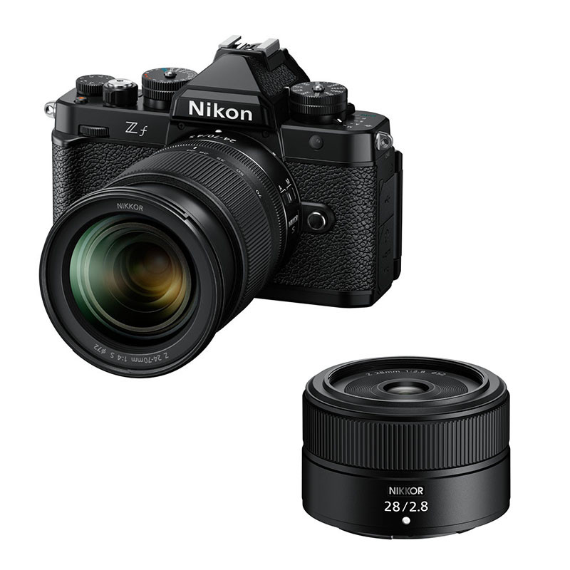 Nikon Zf Black + 24-70mm f/4 S Lens + 28mm f/2.8 Lens + 3-Year Warranty