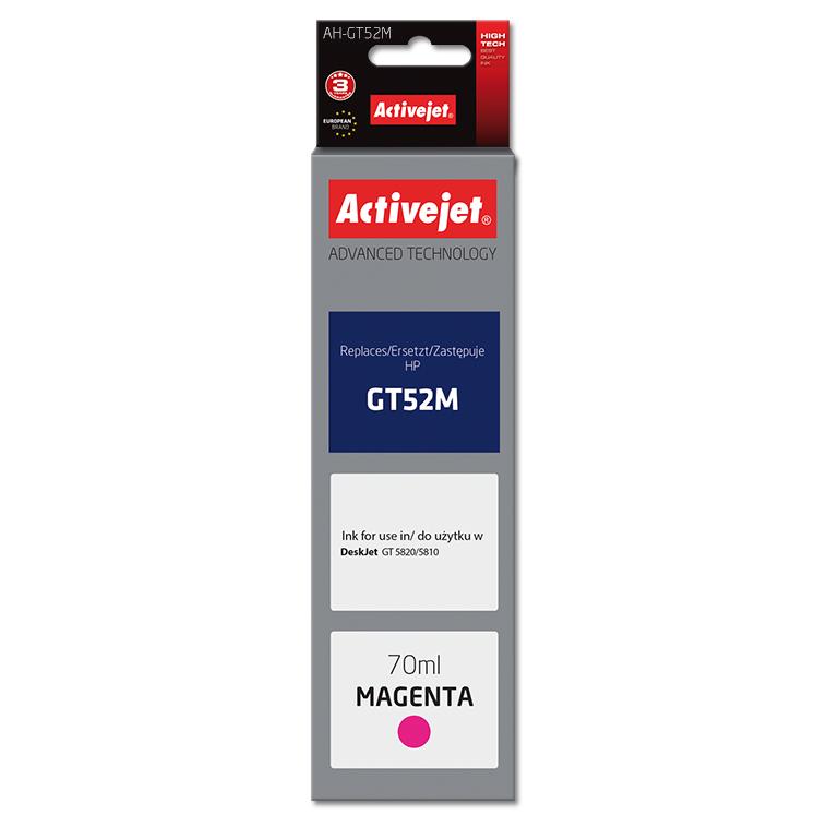 Activejet AH-GT52M Ink (HP GT52M Replacement; Supreme; 70ml; Red)