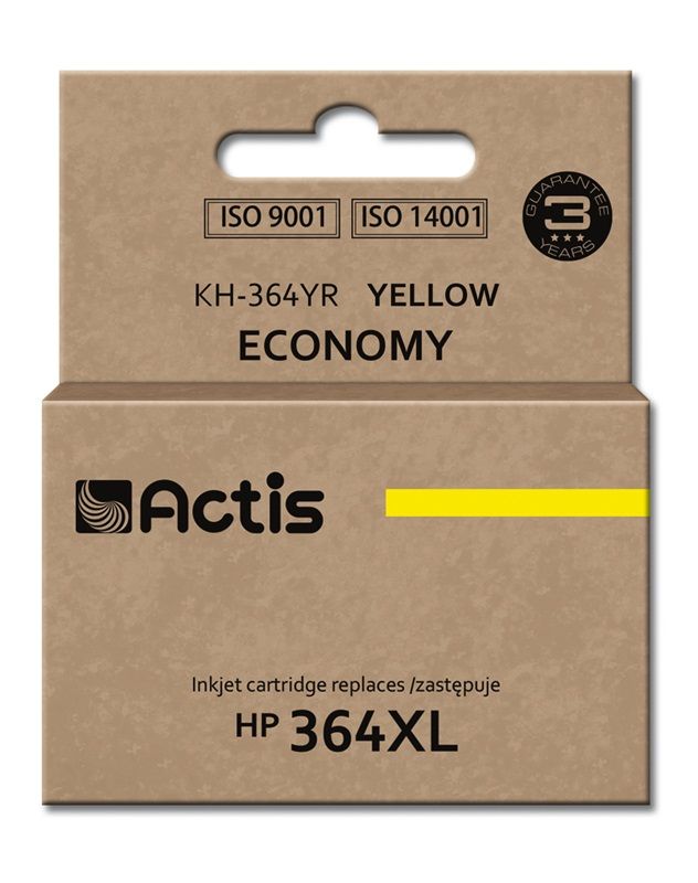 Actis Kh-364YR Ink Cartridge (HP 364XL Equivalent, Standard, 12ml, Yellow)