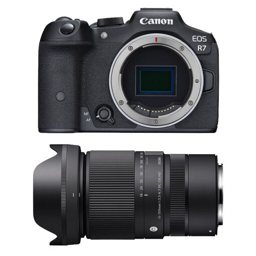 Canon EOS R7 + Lente Sigma 16-300mm f/3.5-6.7 DC OS, garantía de 3 años