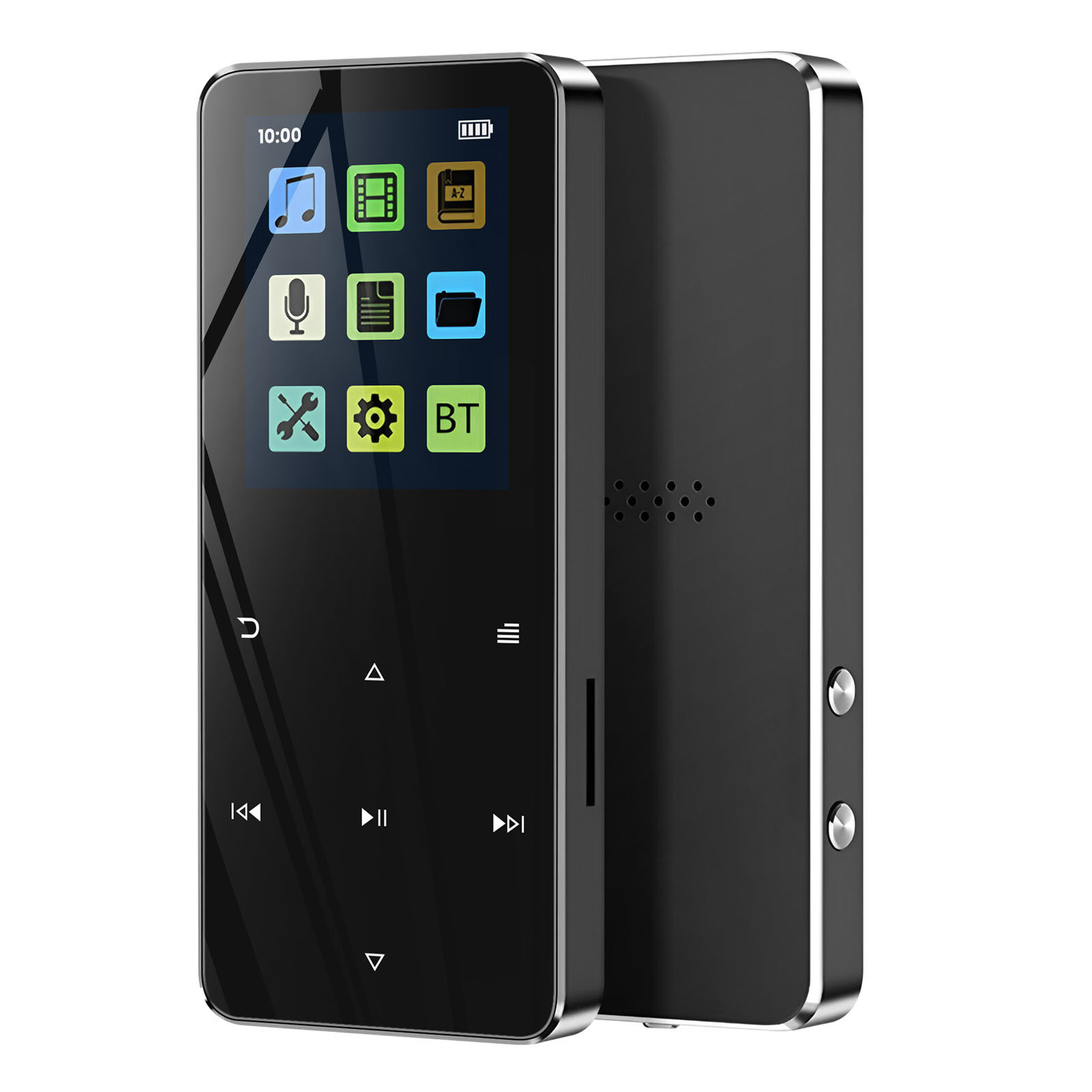 Avizar Tactile MP3 Player with Bluetooth and 20-Hour Battery Life - Black