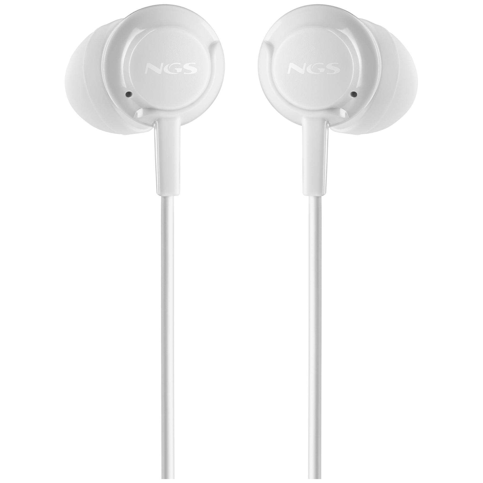Auricular NGS Cross Drift Blanco con conectividad con cable