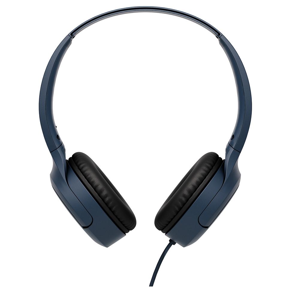 JVC HAS33UC Wired On-Ear Headphones with USB Type-C, Black and Blue