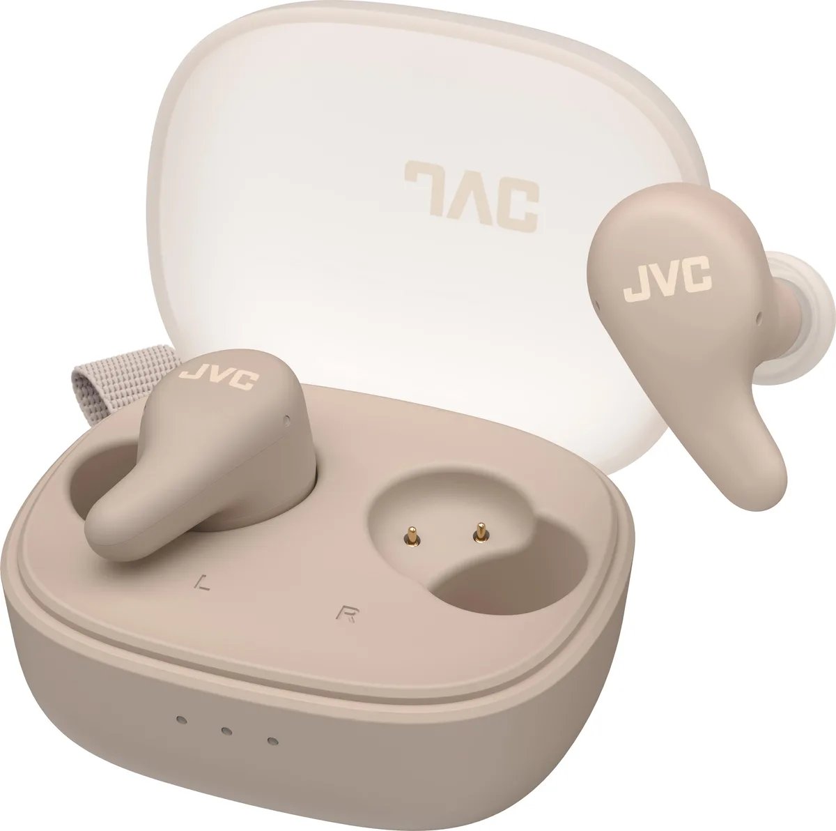 JVC HA-A23T Wireless Earbuds (Beige, 26hr Battery Life, Noise Cancellation)