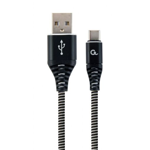 Câble Gembird USB 2.0 de 2 mètres A vers C, Noir/Blanc