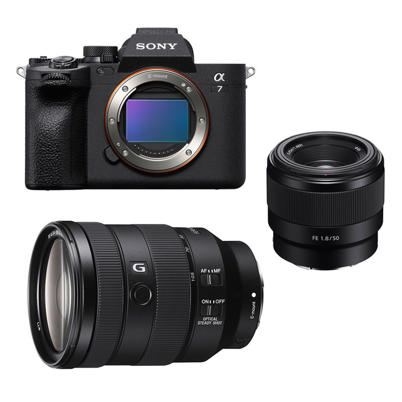 Sony Alpha 7 IV + FE 24-105mm + FE 50mm f/1.8 3-Year Warranty