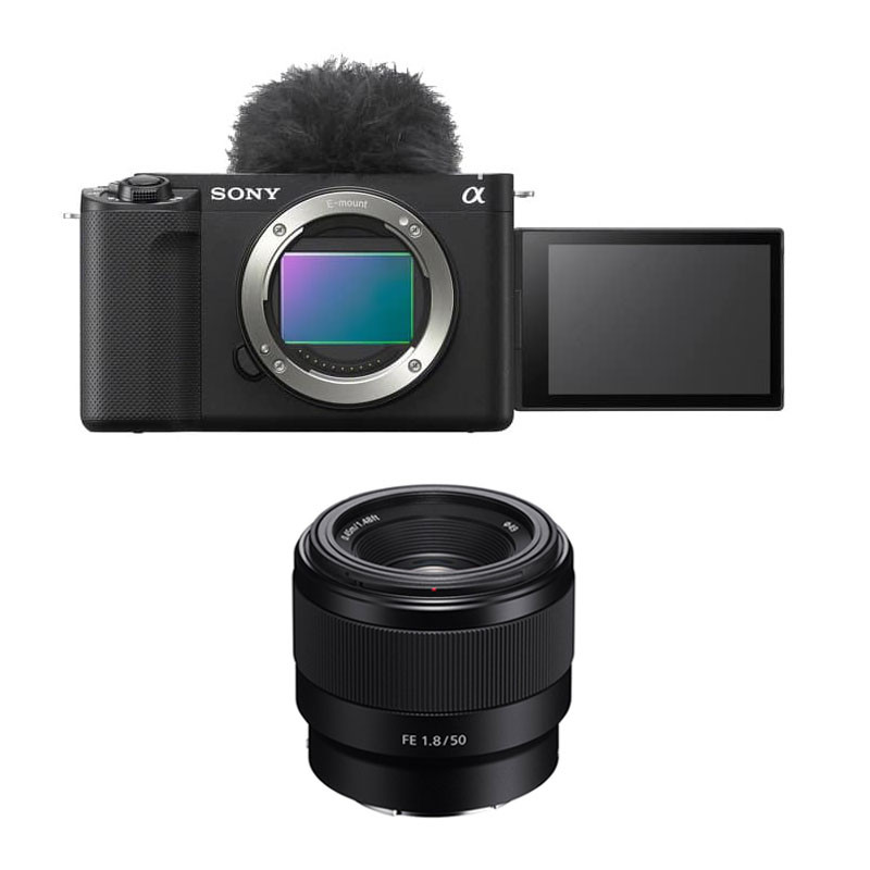 Sony ZV-E1 + FE 50mm f/1.8 Lens, 3-Year Warranty