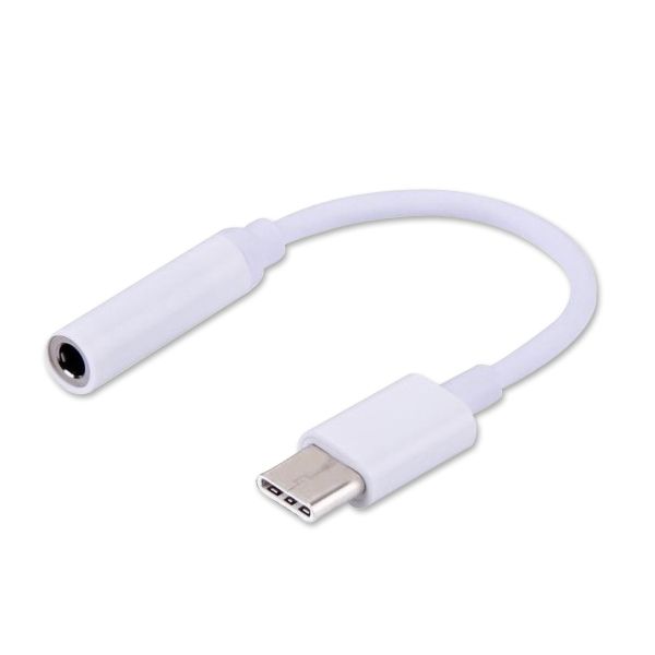 Savio USB-C to 3.5mm Cable - White (0.12m)