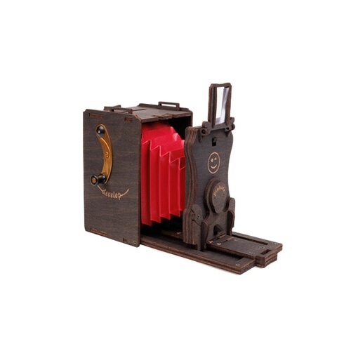 Kit de cámara analógica Jollylook de madera oscura - Para ensamblar tú mismo
