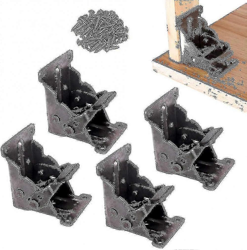 Zhouweishop Folding Stand Set (4 Pieces) with Locking Extension and Auto-Lock Hinges