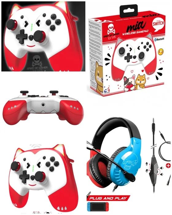 Auricular de juego Spirit of Gamer PRO-H3 Edición OLED - Rojo