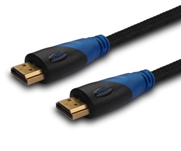 Savio HDMI Cable 5m (Standard HDMI A Type, Black Blue)