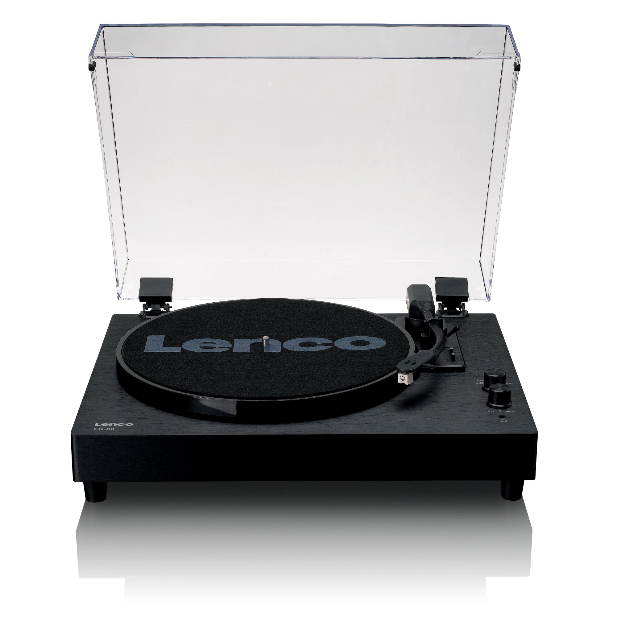 Lenco LS-60BK - Vinyl Turntable with Bluetooth and Built-in Speakers - Black