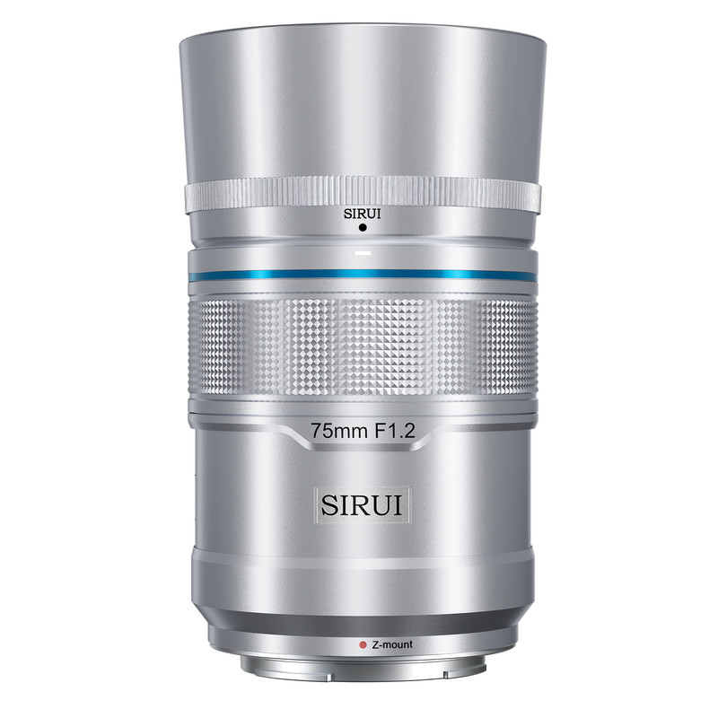 Sirui Sniper 75mm F1.2 Autofocus Telephoto Lens APS-C for Nikon Z-Mount (Z8, Z9, Z5, Z6, Z7, Zfc) - Silver, 75AS12Z-S