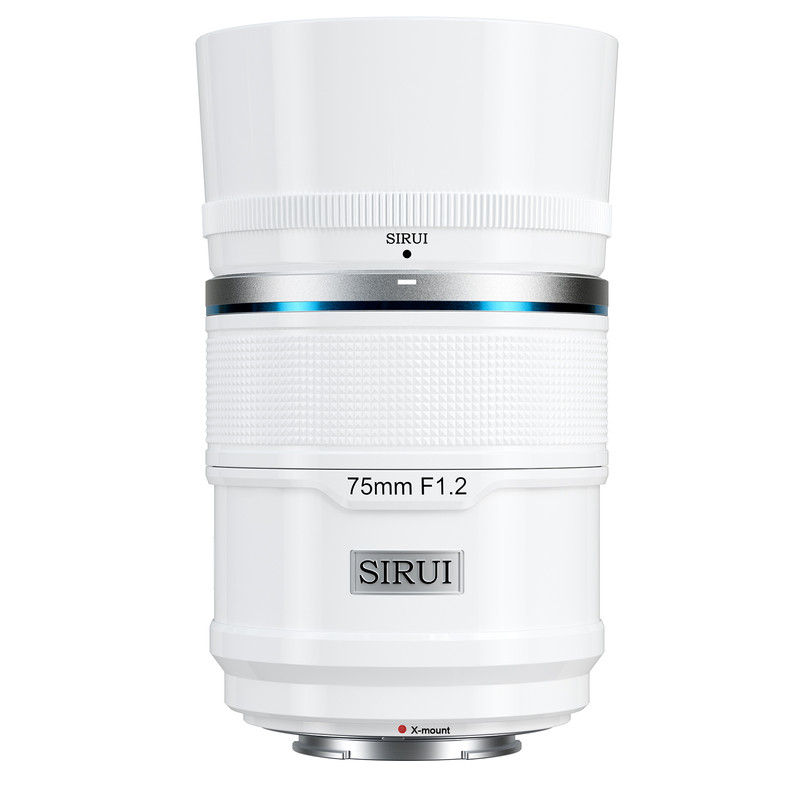 Sirui Sniper 75mm F1.2 APS-C Telephoto Lens for Fujifilm X Cameras (X-T4, X-T5, X-H1, X-H2, H2S, X-T3, X-T30, X-S10) - White Mount