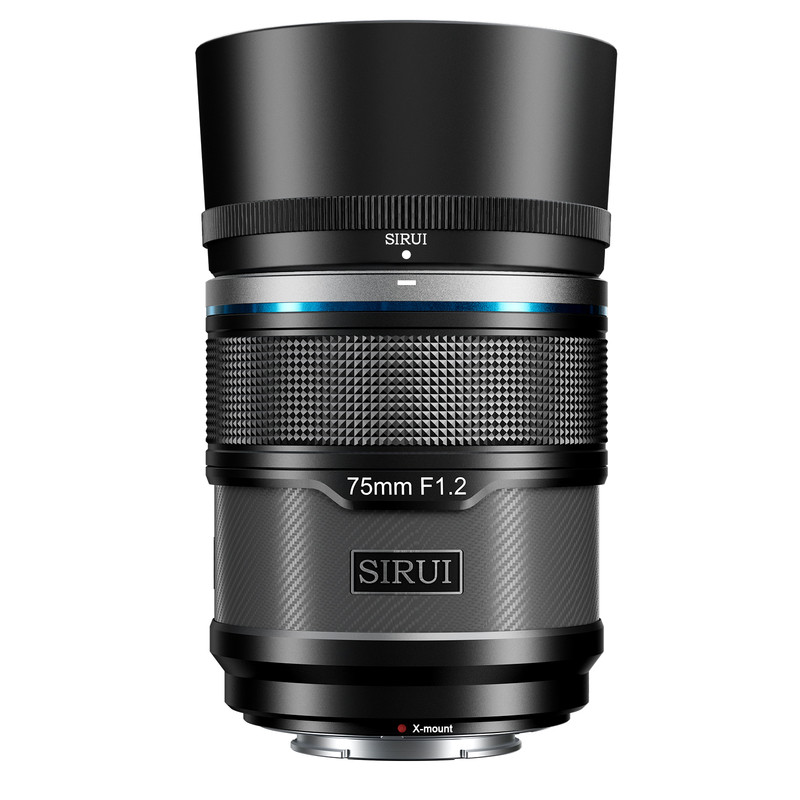 Objectif Sirui Sniper 75 mm f/1.2 AF Téléobjectif APS-C pour appareils Fujifilm X-T4/X-T5/X-H1/X-H2/X2S/X-T3/X-T30/X-S10 - Montage Noir, 75AS12X-B
