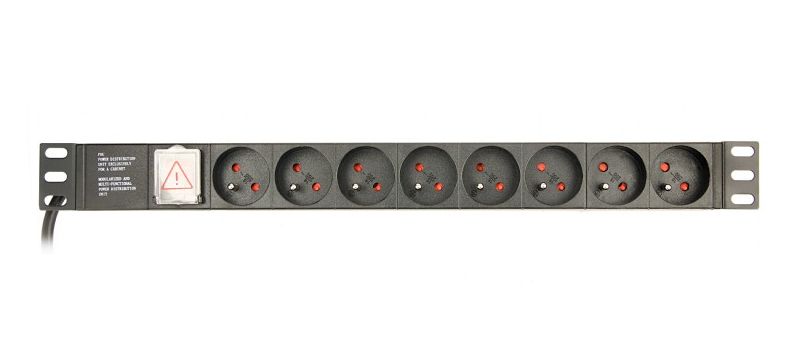 Gembird 8-Outlet AC Power Distribution Unit, 1U Rack Mount