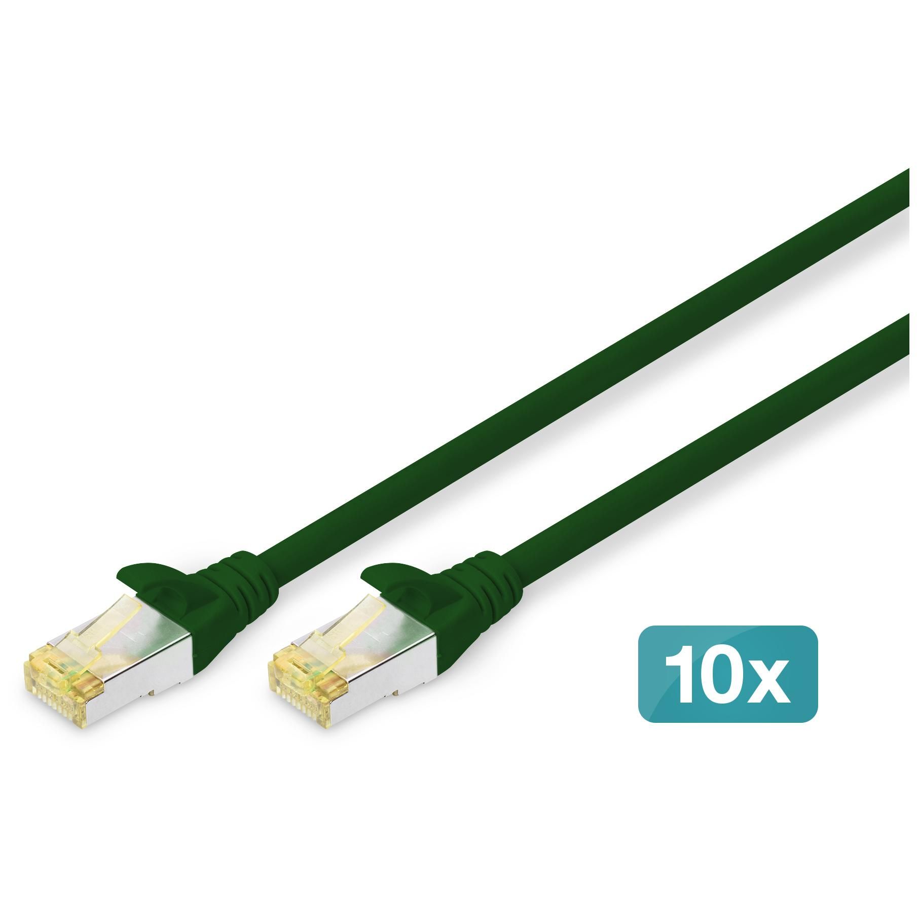 Digitus CAT 6A S/FTP Cable, 2x RJ45, 10 Pieces